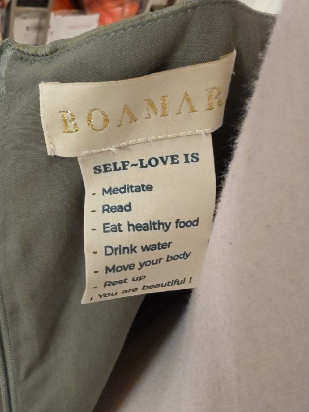 Boamar olive color Cutout Maxi Dress with Keyhole Front size S. New with tags - Picture 3 of 8